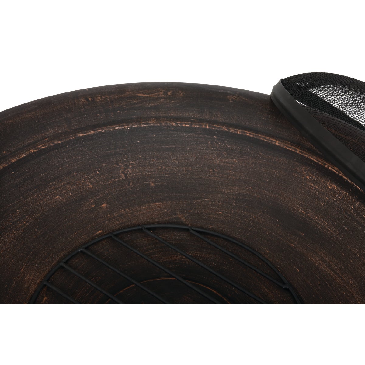 Outdoor Expressions 30 In. Antique Bronze Round Steel Fire Pit Image 4