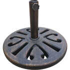 Outdoor Expressions 20 In. Round Bronze Polyresin Umbrella Base Image 1