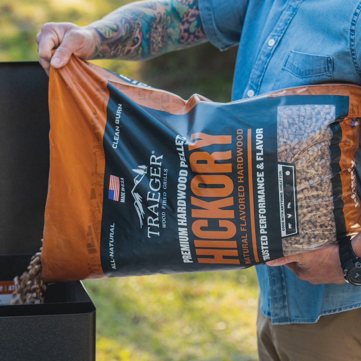 Traeger 20 Lb. Hickory All-Natural Wood Grilling Pellets Image 3