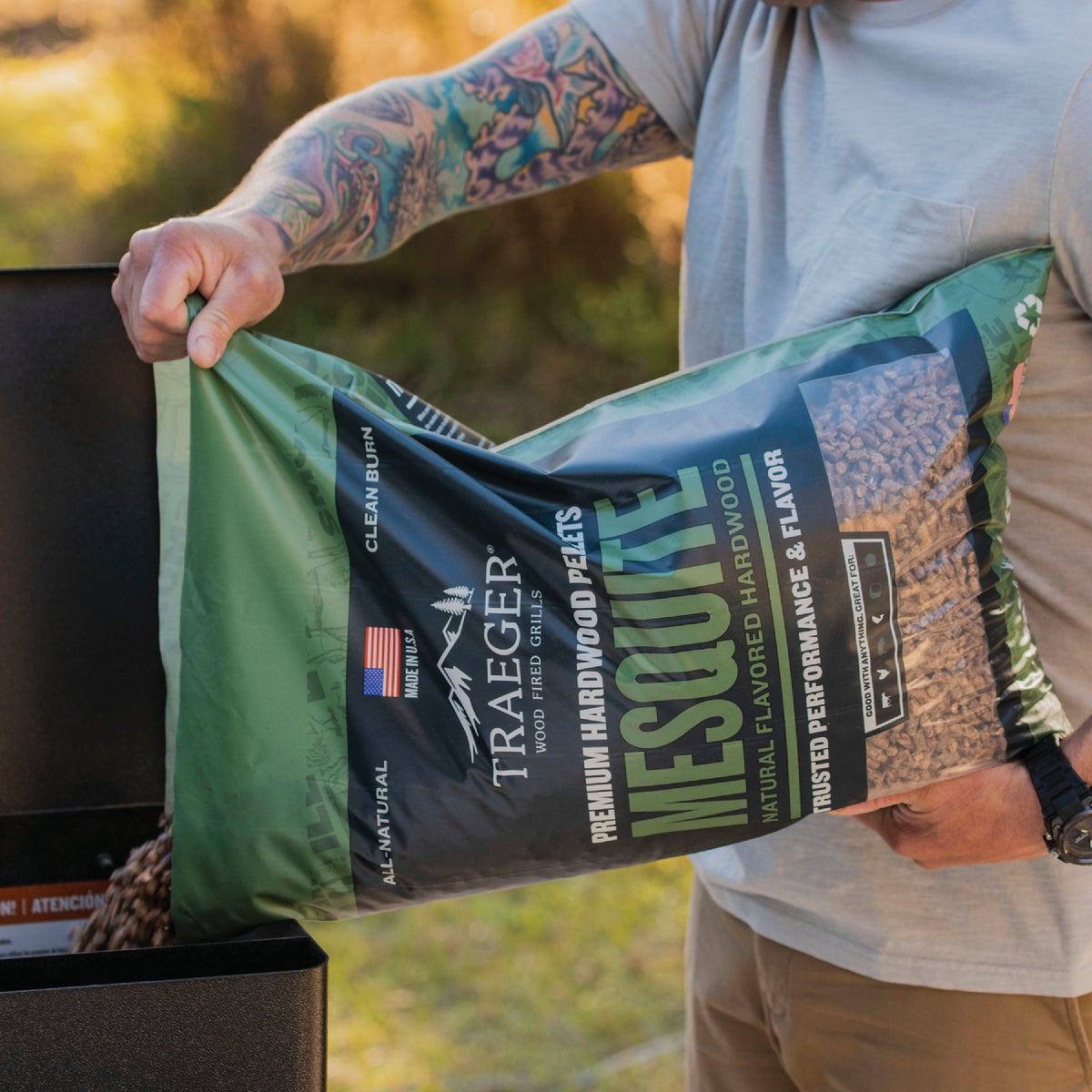 Traeger 20 Lb. Mesquite All-Natural Wood Grilling Pellets Image 3