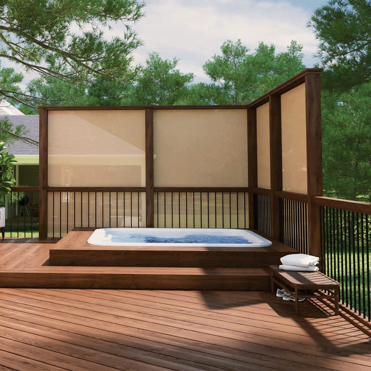 Coolaroo 6 Ft. x 15 Ft. Beech 70% UV Screening Shade Image 2