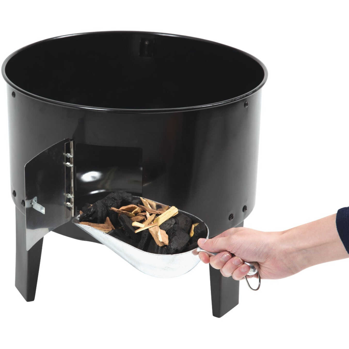 GrillPro 16 In. 400 Sq. In. Upright Traditional Water Charcoal Smoker Image 4