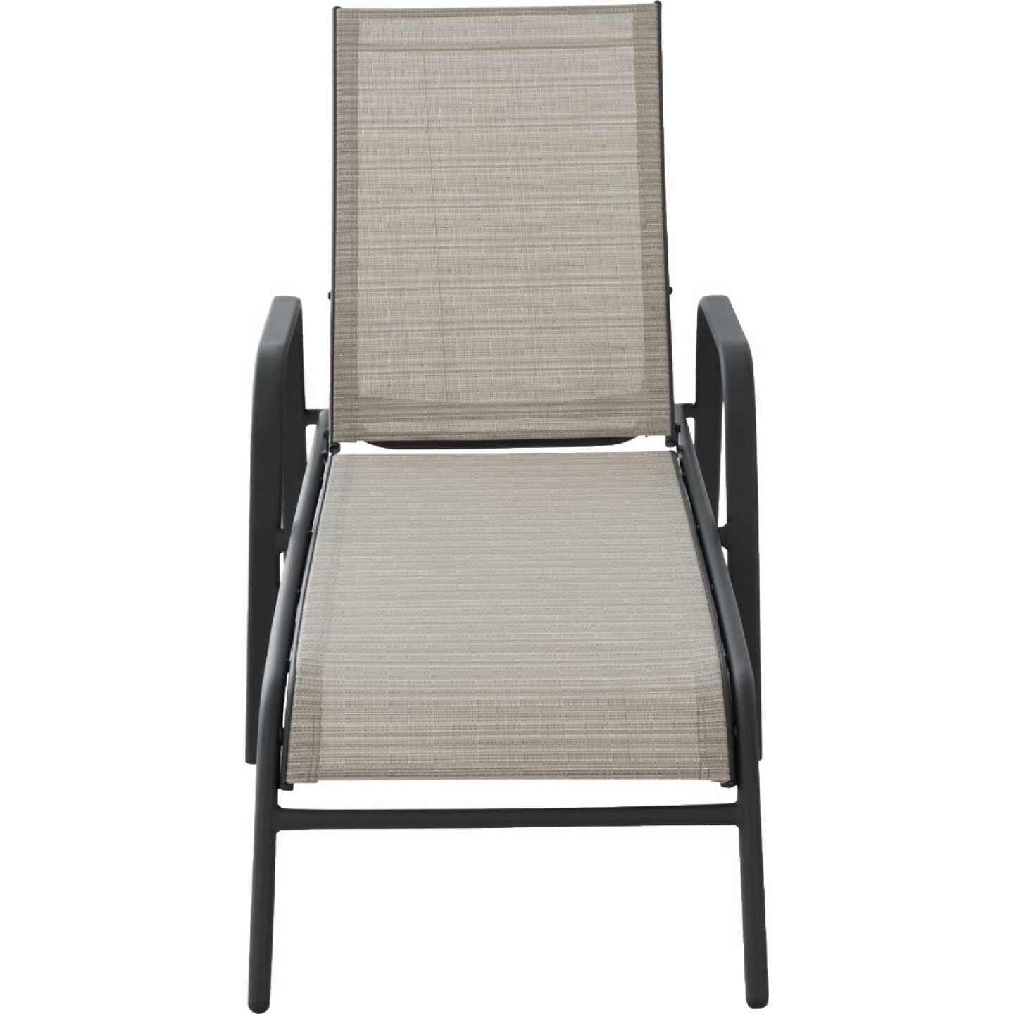 Sunjoy Beige Heavy-Duty Steel Chaise Lounge Chair Image 7