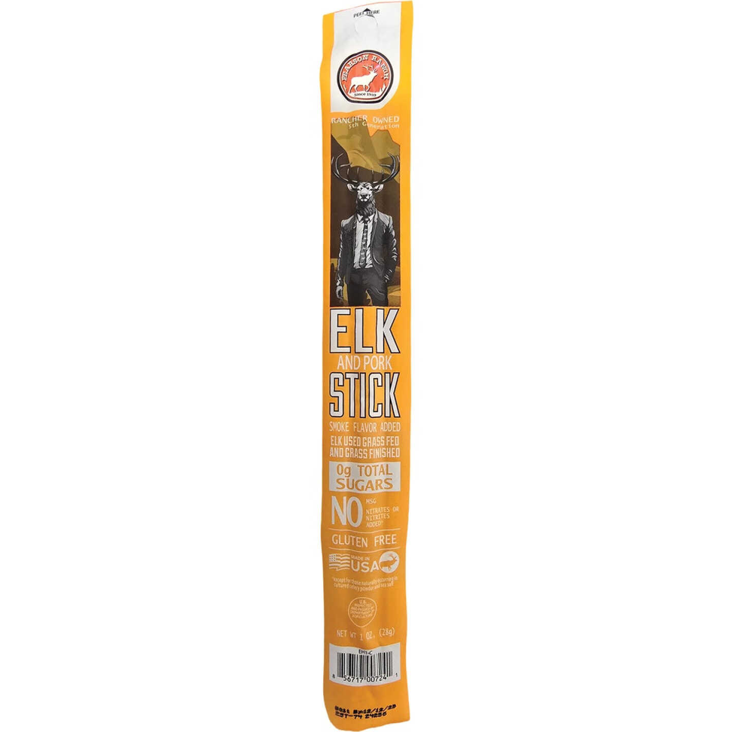 Pearson Ranch Jerky 1 Oz. Elk Snack Stick Image 1