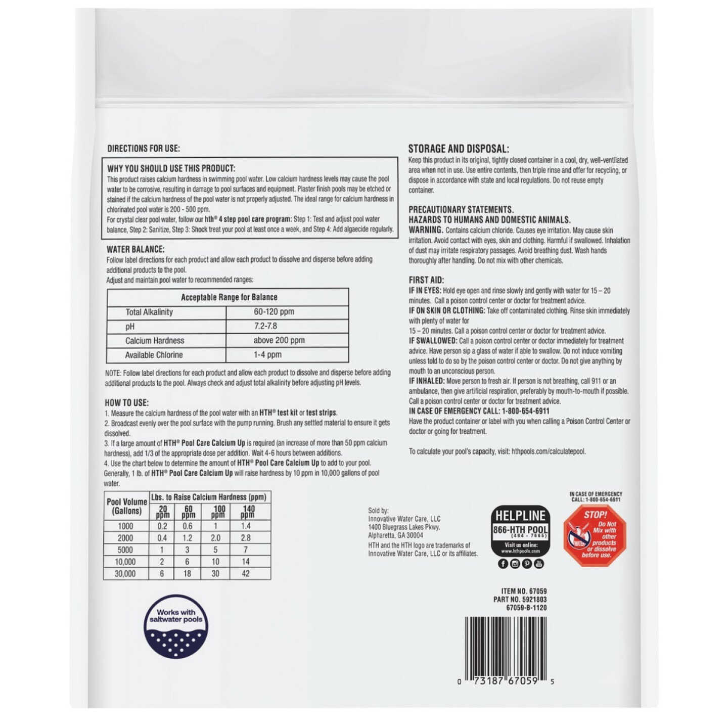HTH Pool Care Hardness Up 4 Lb. Calcium Hardness Increaser Image 2