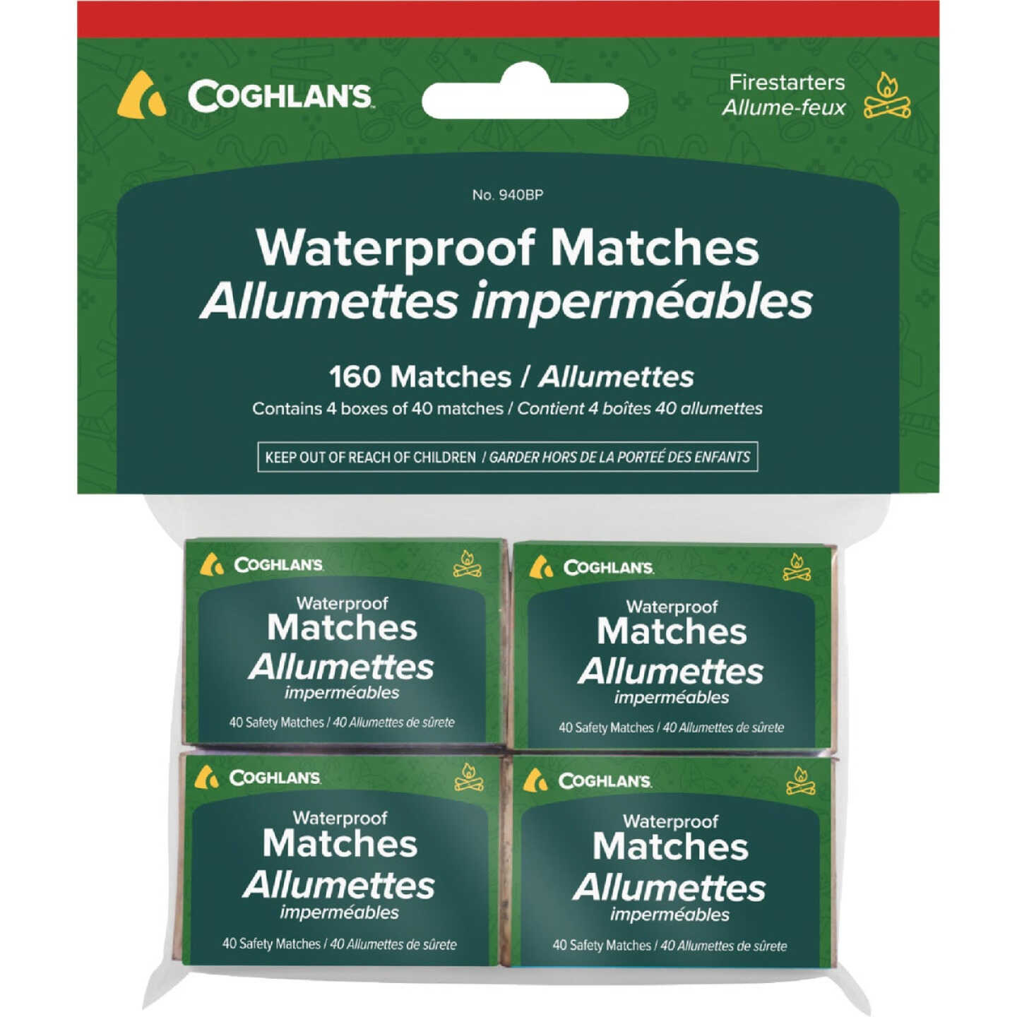Coghlans Waterproof Matches (4-Pack) Image 1