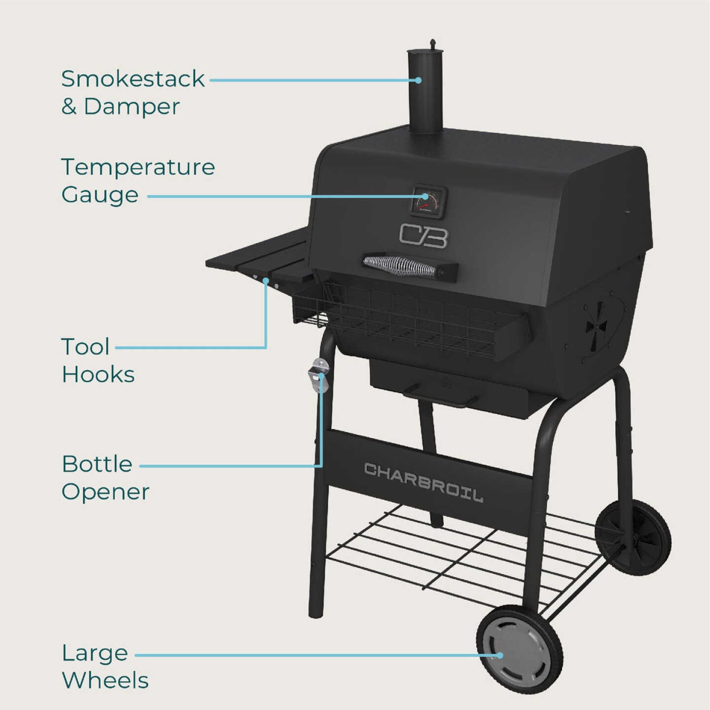 Char-Broil C-Line 665 Sq. In. Charcoal Grill Image 3