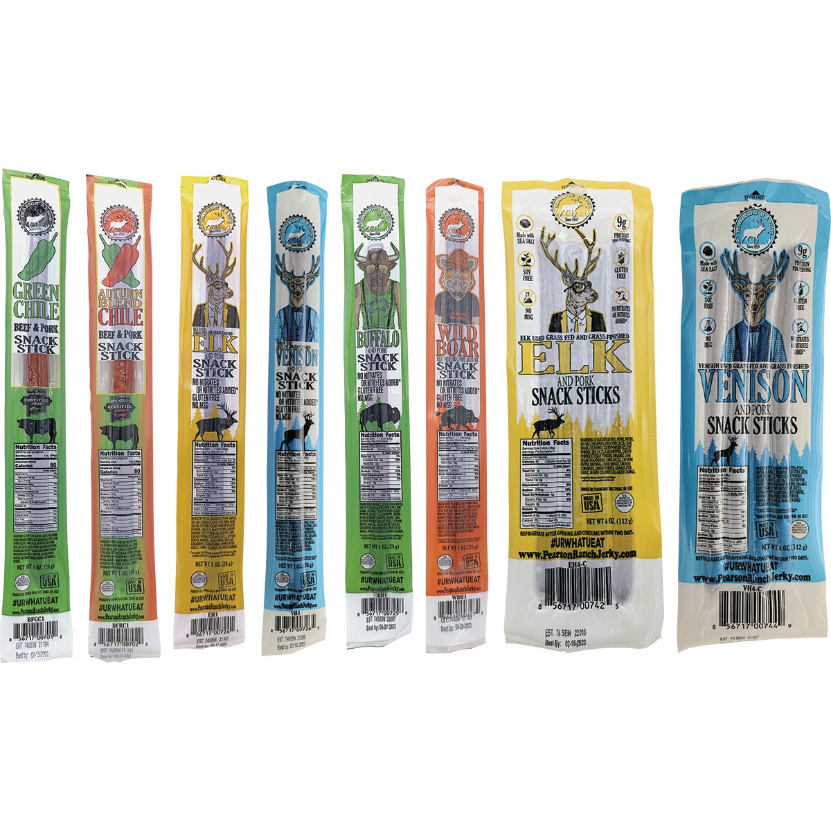 Pearson Ranch Jerky 4 Oz. Elk Hickory Multi-Pack Snack Stick Jerky Image 4