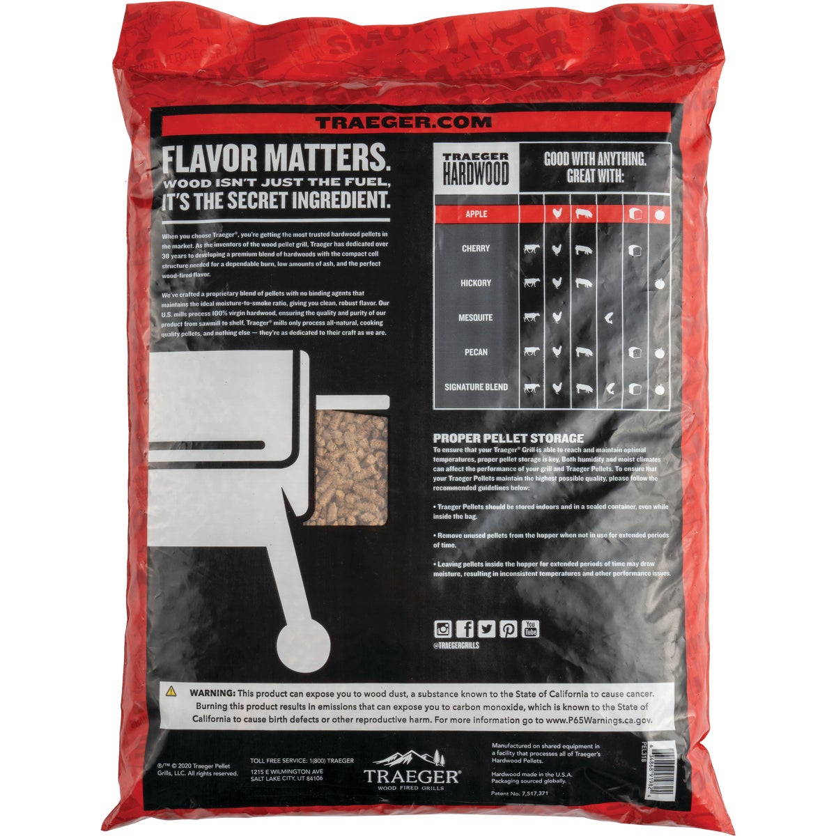 Traeger 20 Lb. Apple All-Natural Wood Grilling Pellets Image 4