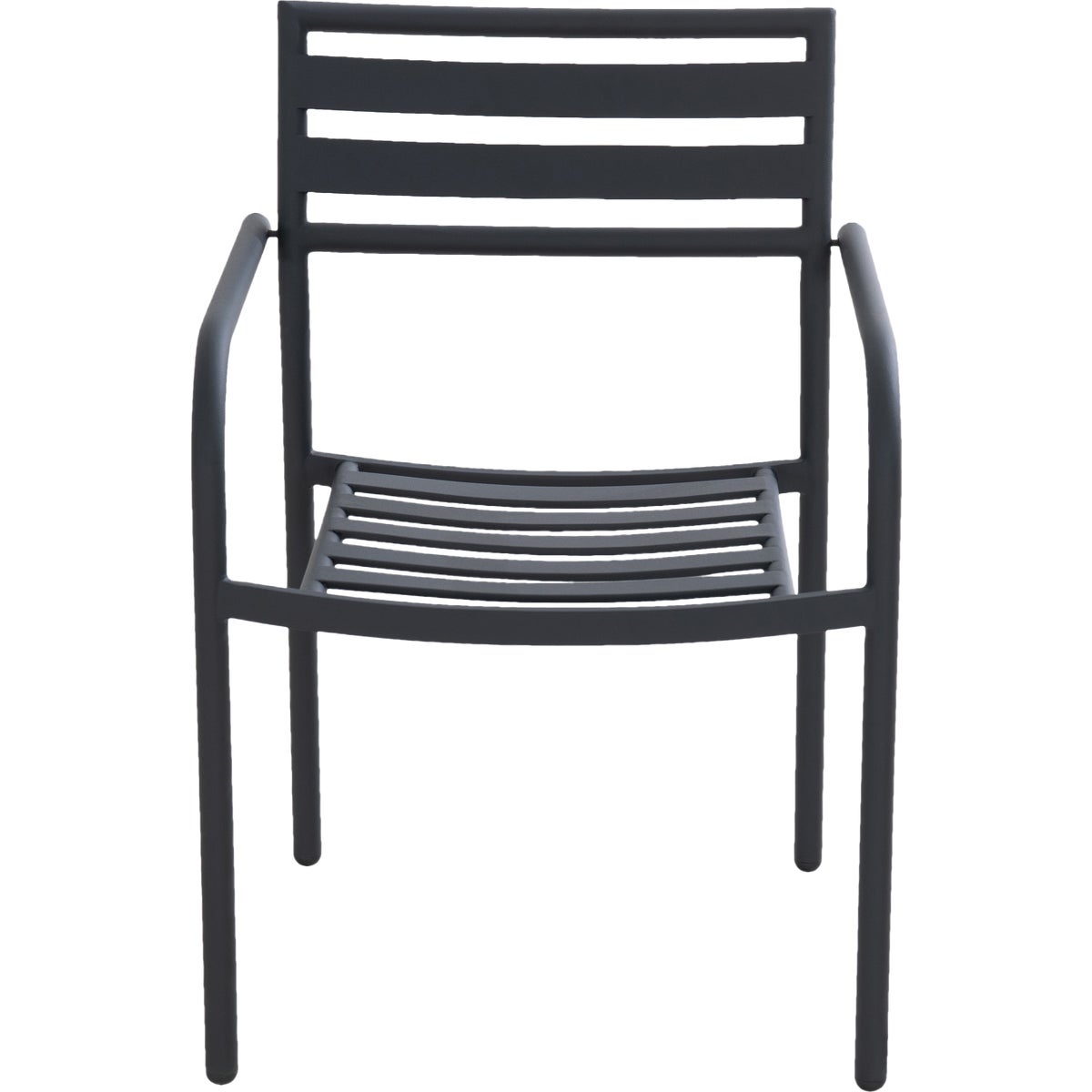 Sunjoy Black Heavy-Duty Steel Stacking Dining Chair Image 2