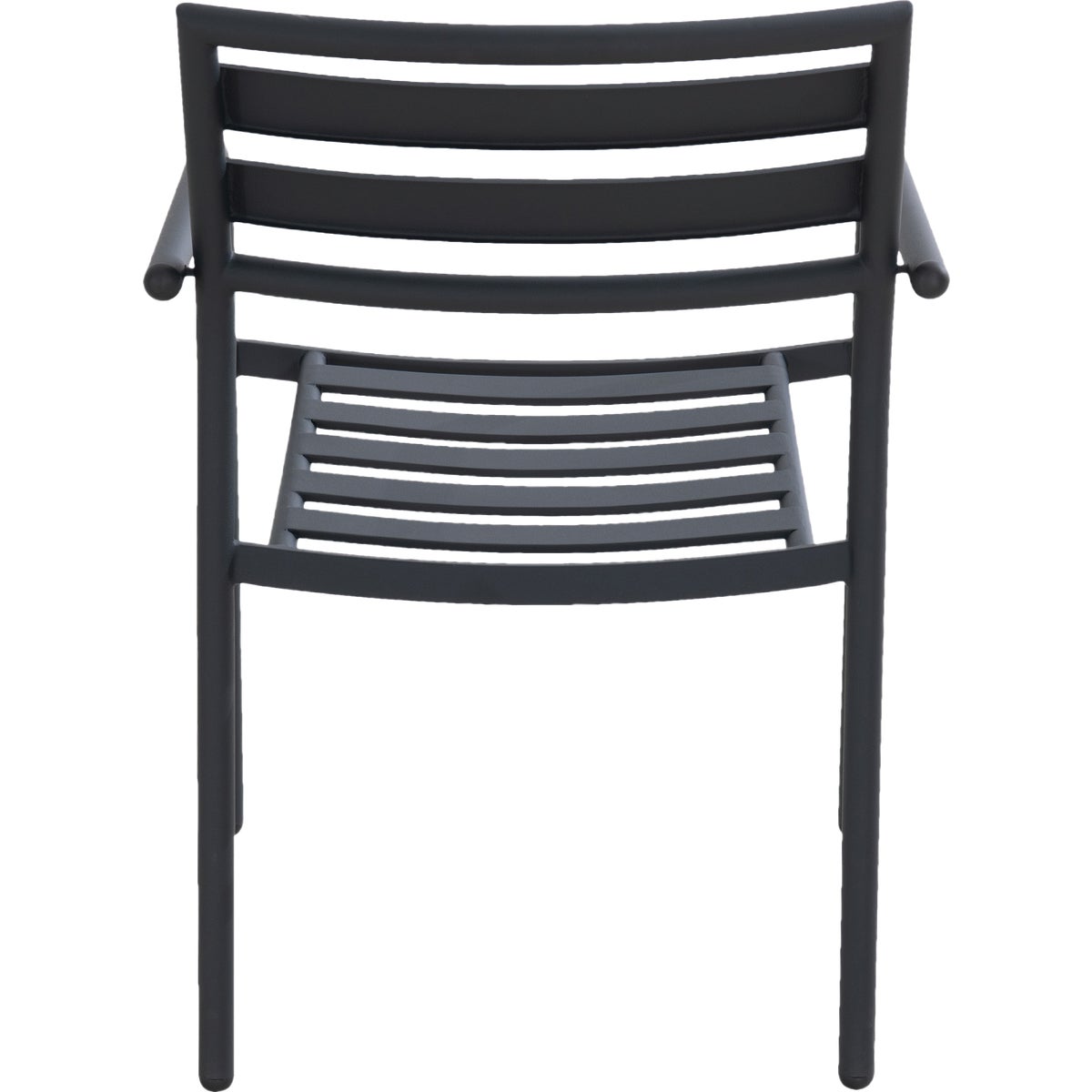 Sunjoy Black Heavy-Duty Steel Stacking Dining Chair Image 4