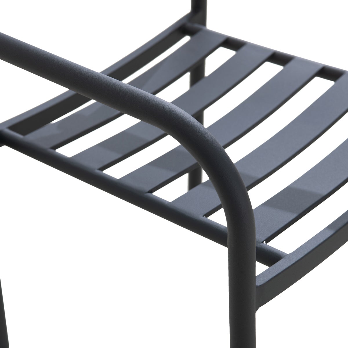Sunjoy Black Heavy-Duty Steel Stacking Dining Chair Image 6