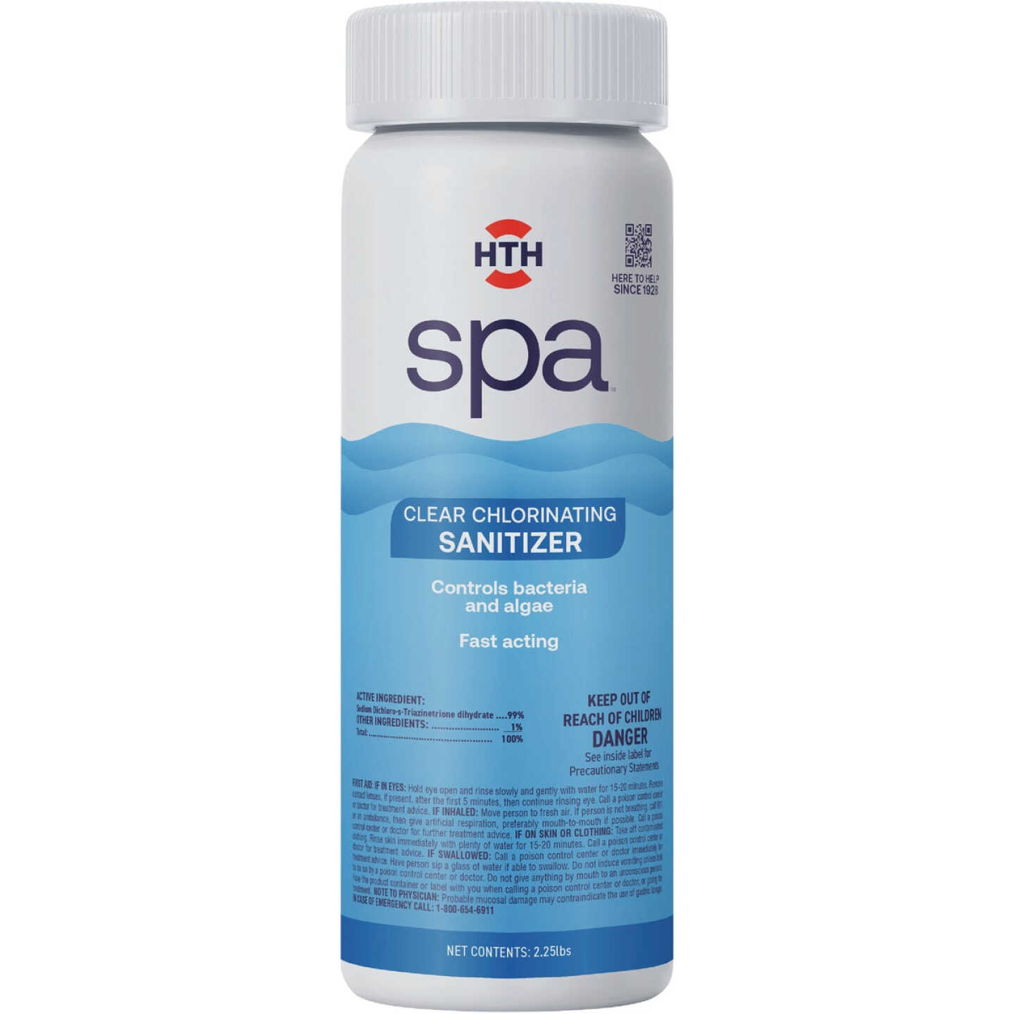 HTH Spa Care 2.25 Lb. Clear Chlorinating Sanitizer Granule Image 1