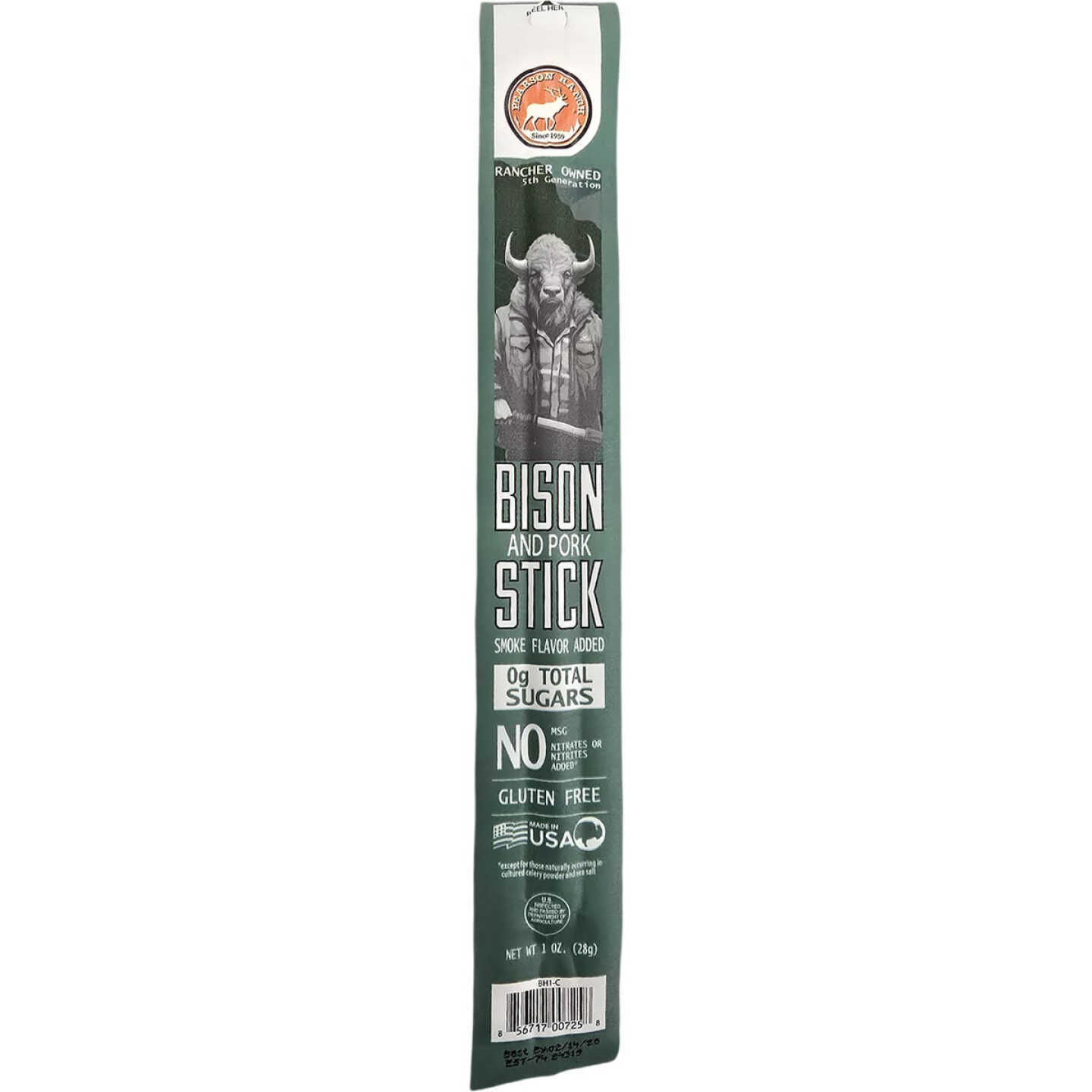 Pearson Ranch Jerky 1 Oz. Buffalo Snack Stick Image 1