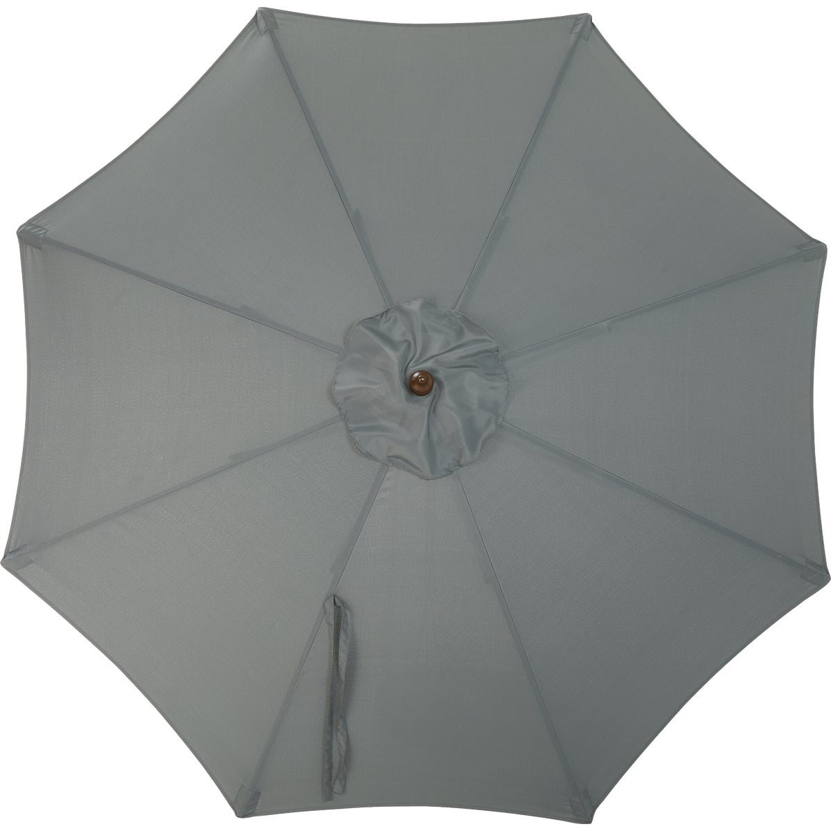 Outdoor Expressions 7.5 Ft. Pulley Gray Market Patio Umbrella with Chrome Plated Hardware Image 4