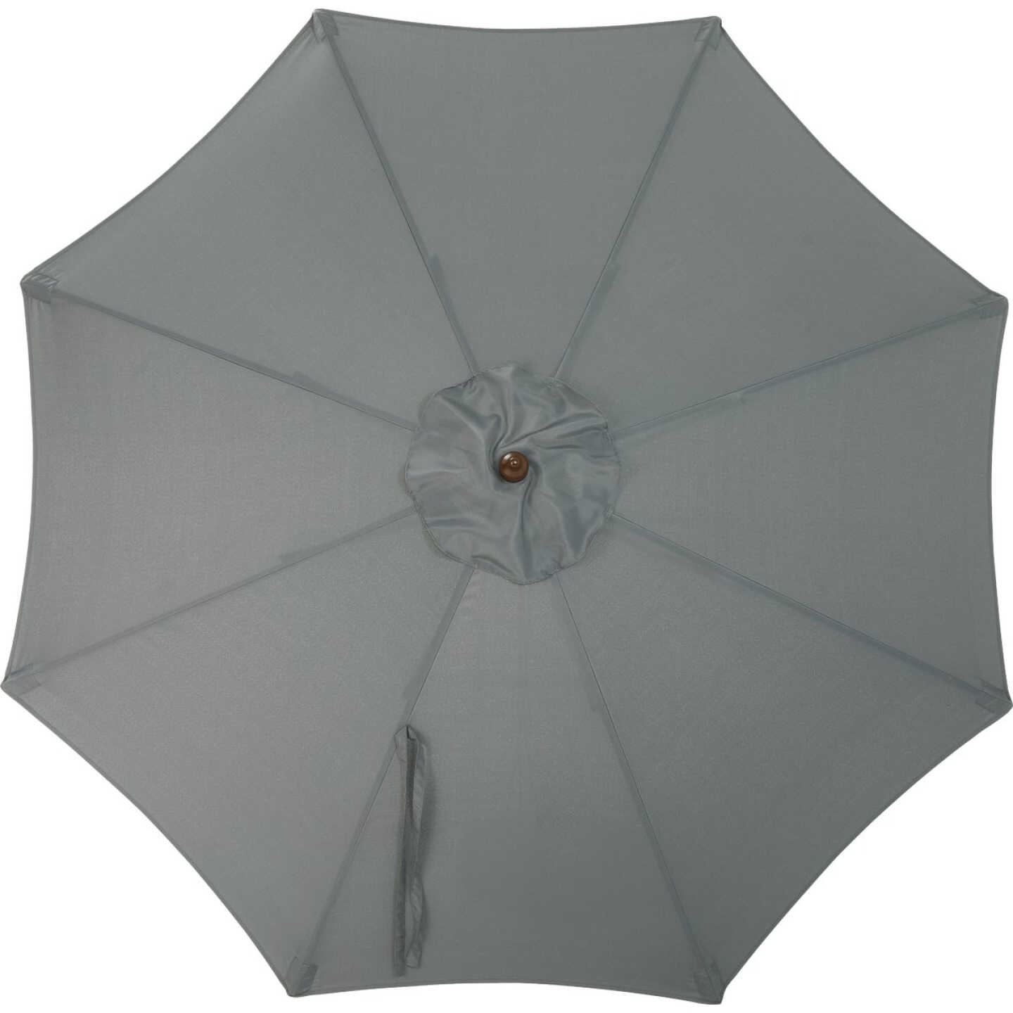 Outdoor Expressions 7.5 Ft. Pulley Gray Market Patio Umbrella with Chrome Plated Hardware Image 4
