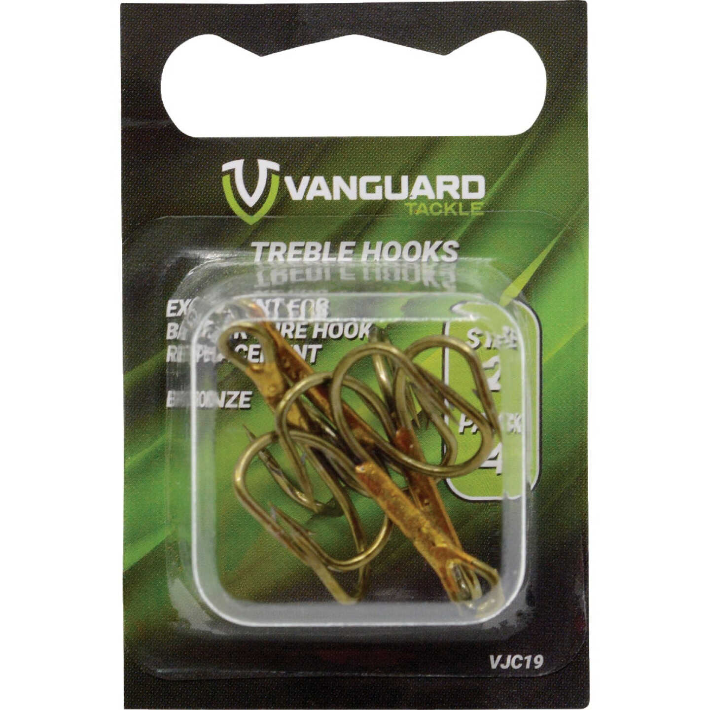 Vanguard Size 4 Bronze Treble Hook (4-Pack) Image 1