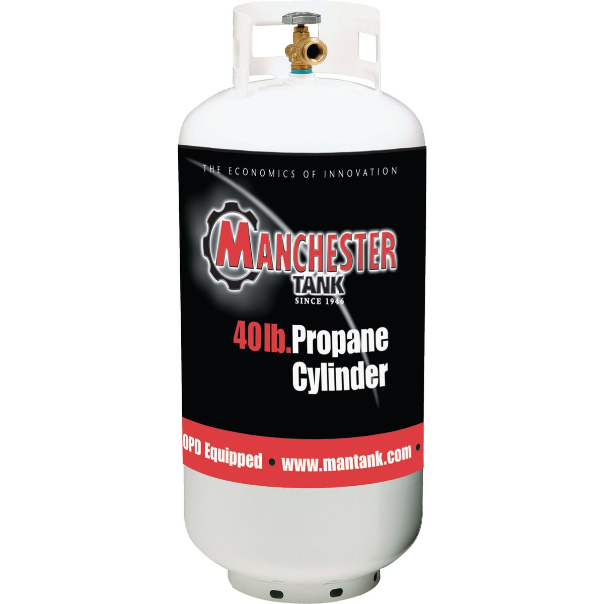 Manchester Tank and Equipment 40 Lb. Capacity Steel DOT Vertical LP Propane Tank