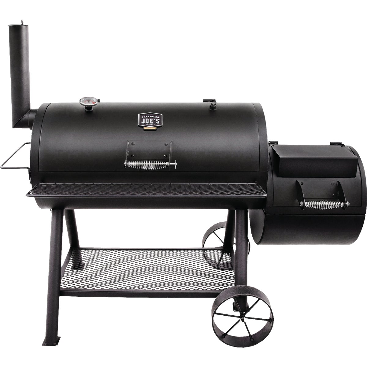 Oklahoma Joe's Longhorn 1060 Sq. In. Black Offset Charcoal Smoker & Grill