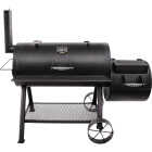Oklahoma Joe's Longhorn 1060 Sq. In. Black Offset Charcoal Smoker & Grill Image 1