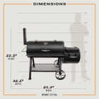 Oklahoma Joe's Longhorn 1060 Sq. In. Black Offset Charcoal Smoker & Grill Image 3