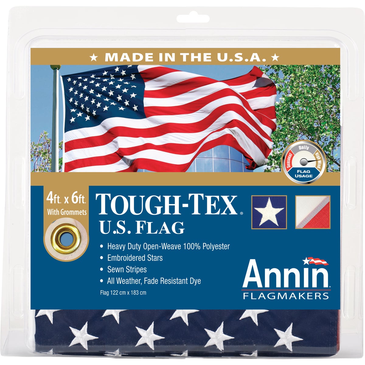 Annin Tough-Tex 4 Ft. x 6 Ft. Tough-Tex US Flag