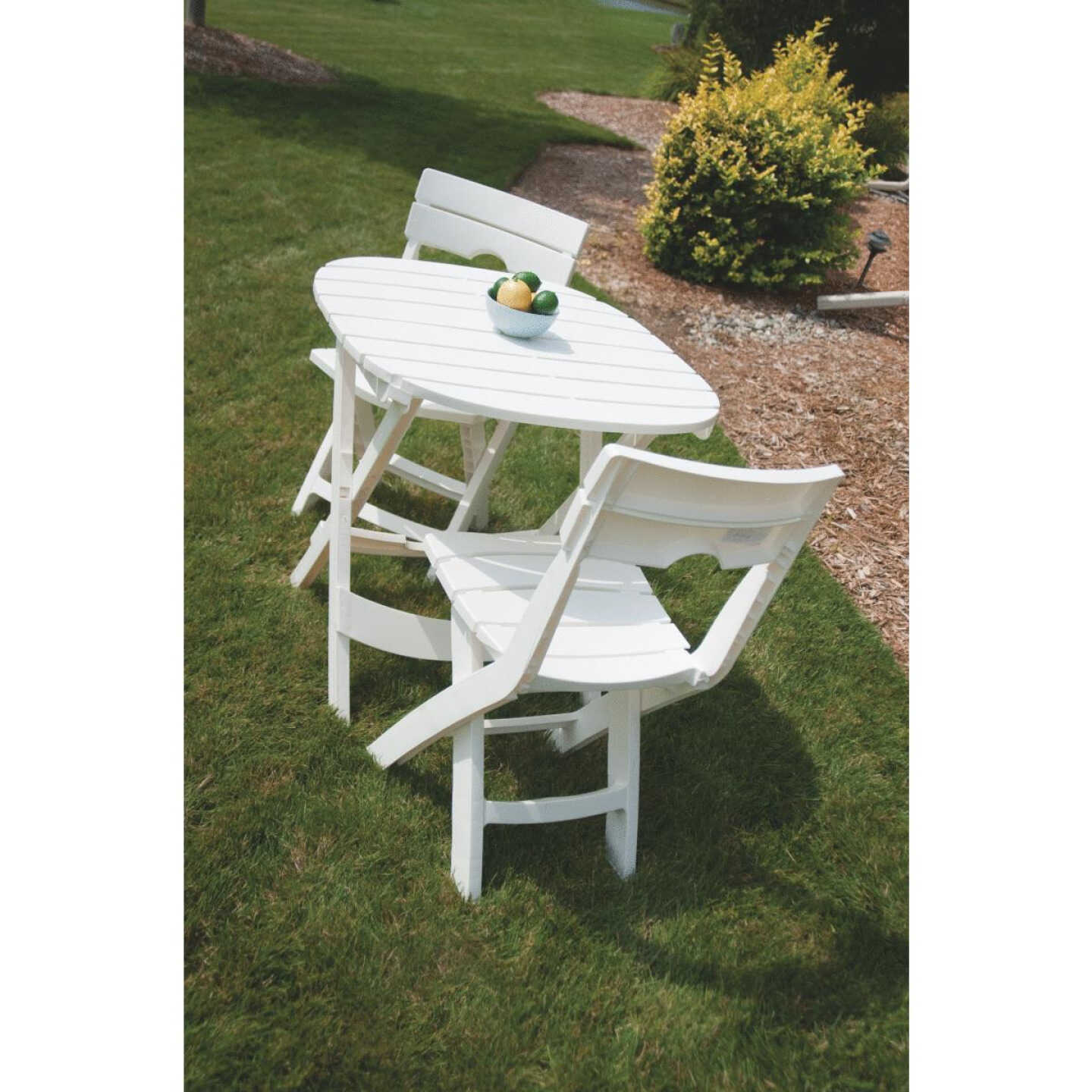 WHT FOLDING CAFE TABLE Image 1