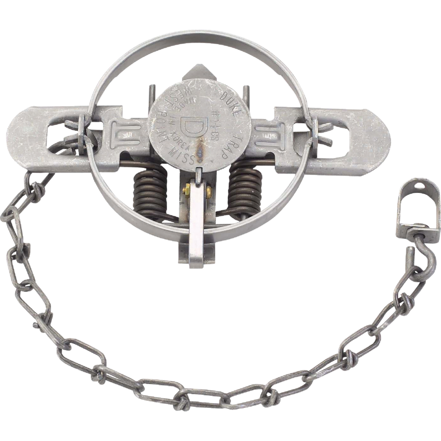 Duke Traps 4.75 In. Jaw Spread Steel Coil Spring Fox, Mink, Nutria, & Raccoon Trap Image 1