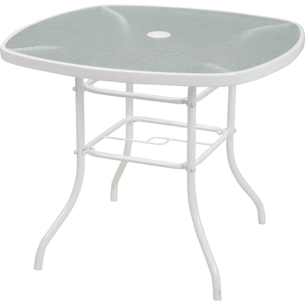 34" WHITE SQUARE TABLE