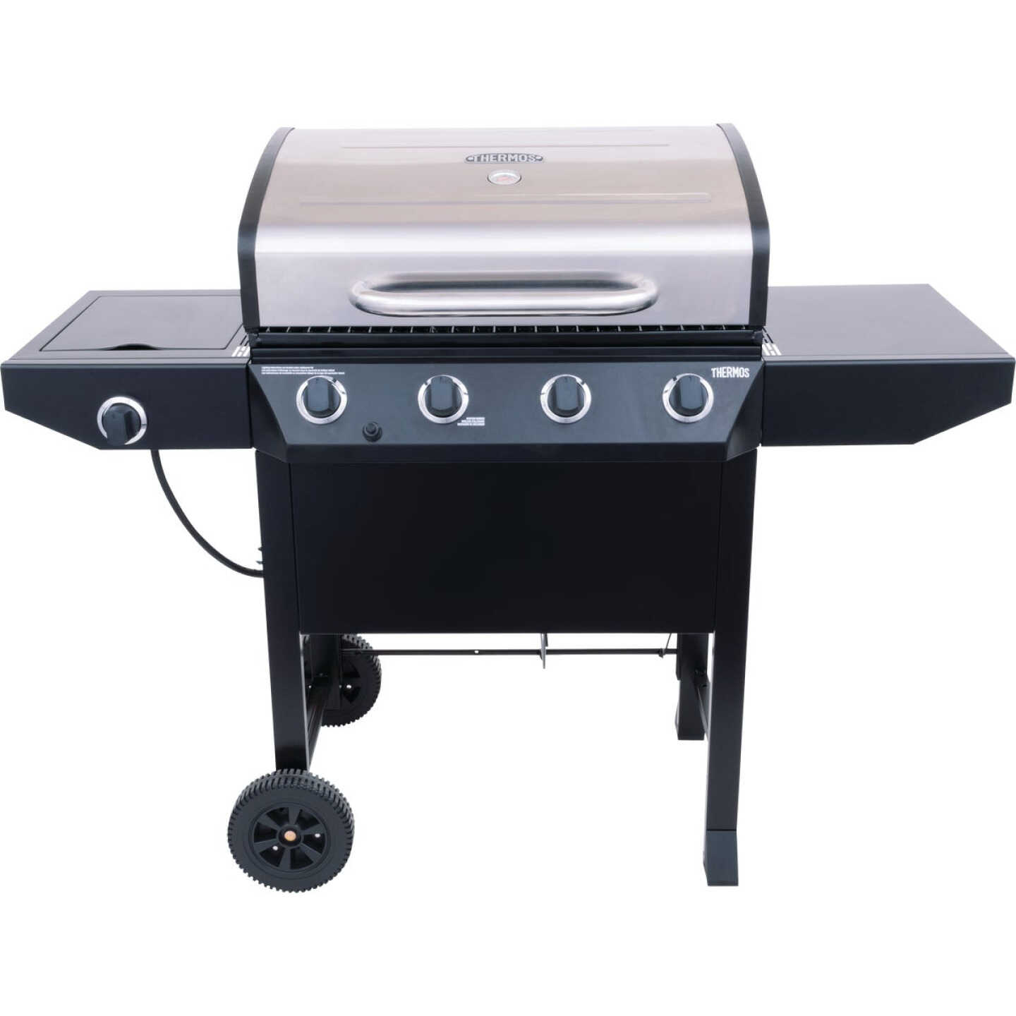Thermos 4-Burner Stainless Steel 38,000-BTU LP Gas Grill with 10,000-BTU Side -Burner Image 1