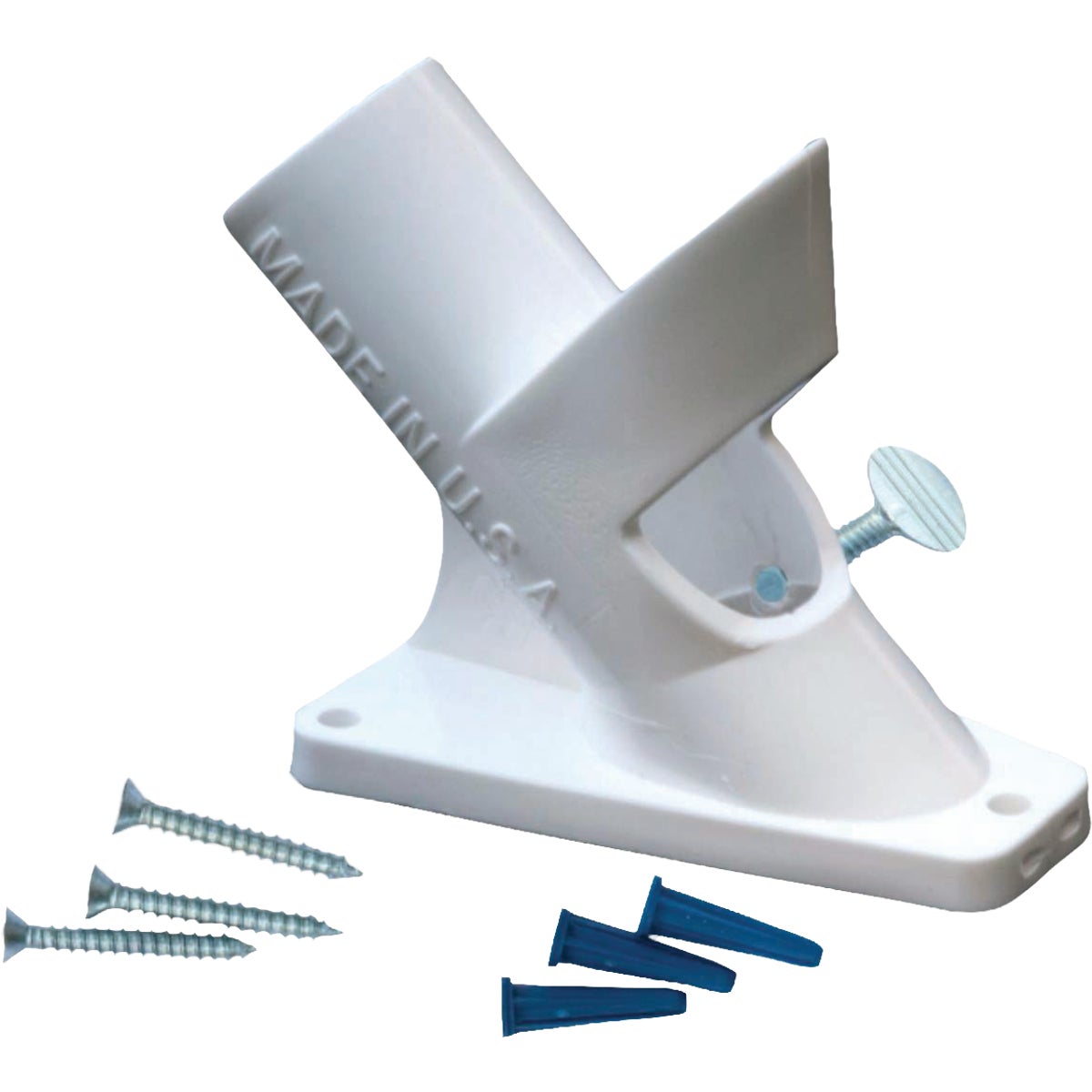 Valley Forge 2-Position 1 In. HDPE White Flag Pole Bracket