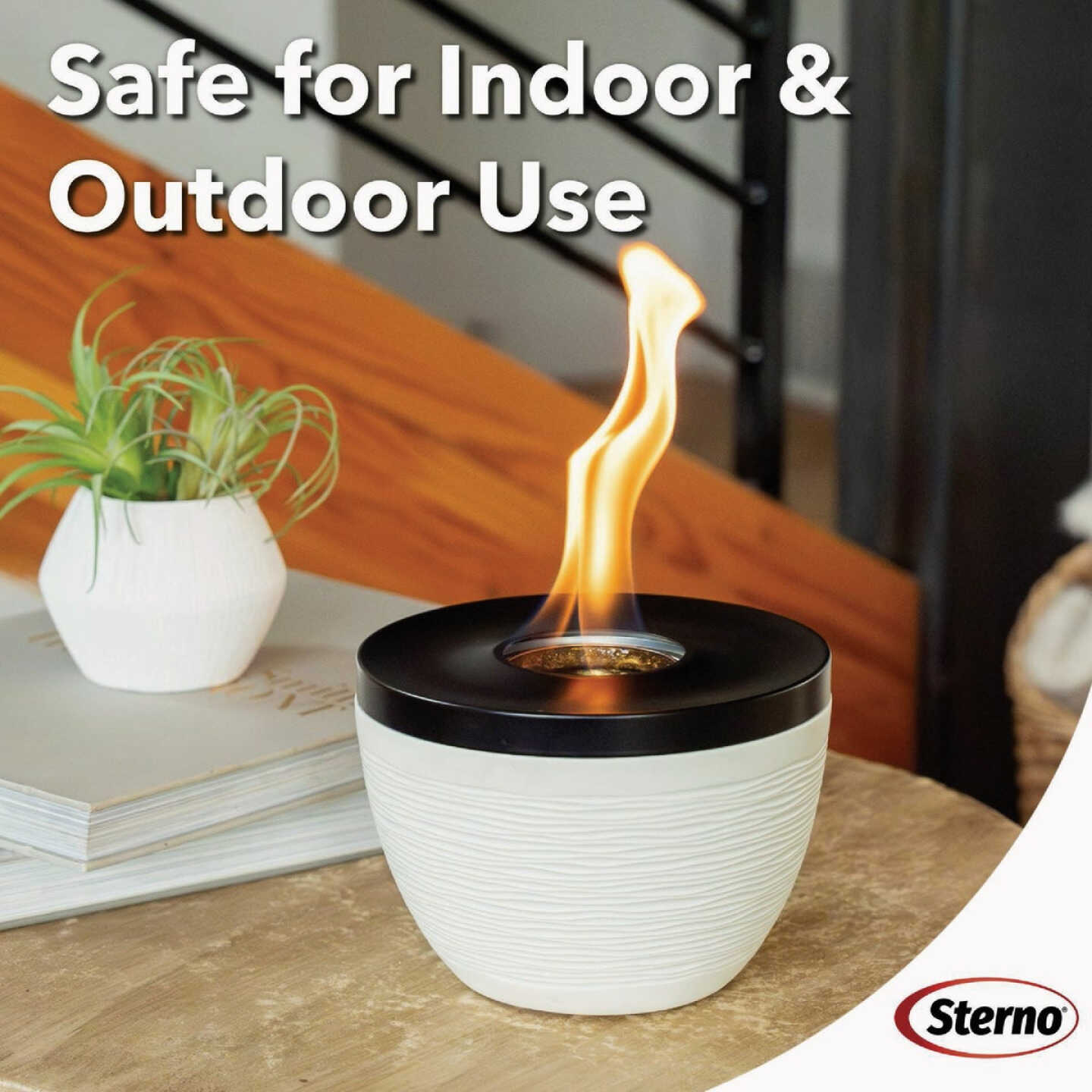 Sterno Small Onyx with Black Lid Tabletop Fire Pit Image 4