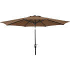 Outdoor Expressions 9 Ft. Aluminum Tilt/Crank Brown Patio Umbrella Image 1