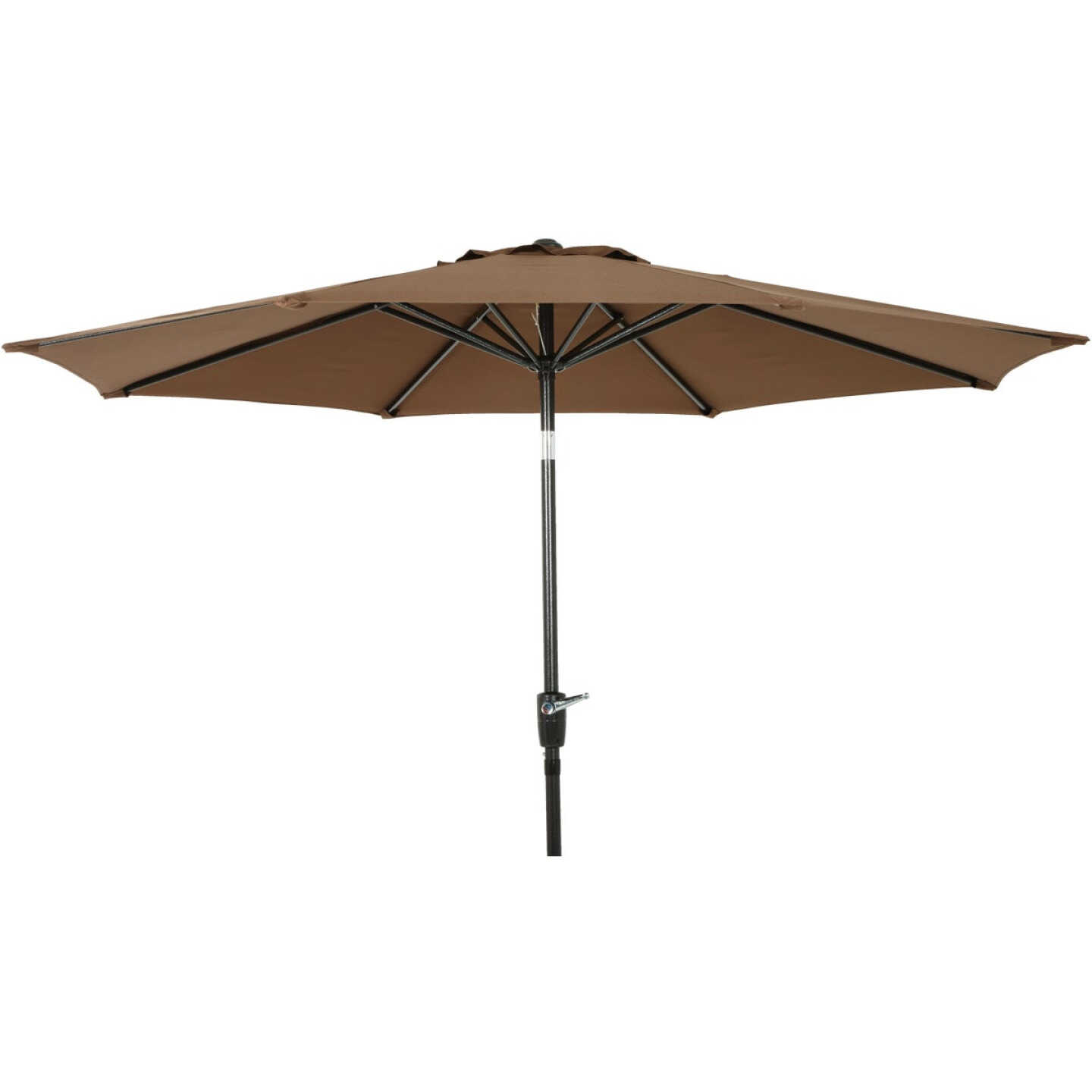 Outdoor Expressions 9 Ft. Aluminum Tilt/Crank Brown Patio Umbrella Image 1