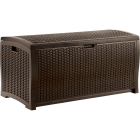 Suncast 99 Gal. Resin Wicker Java Deck Box Image 1