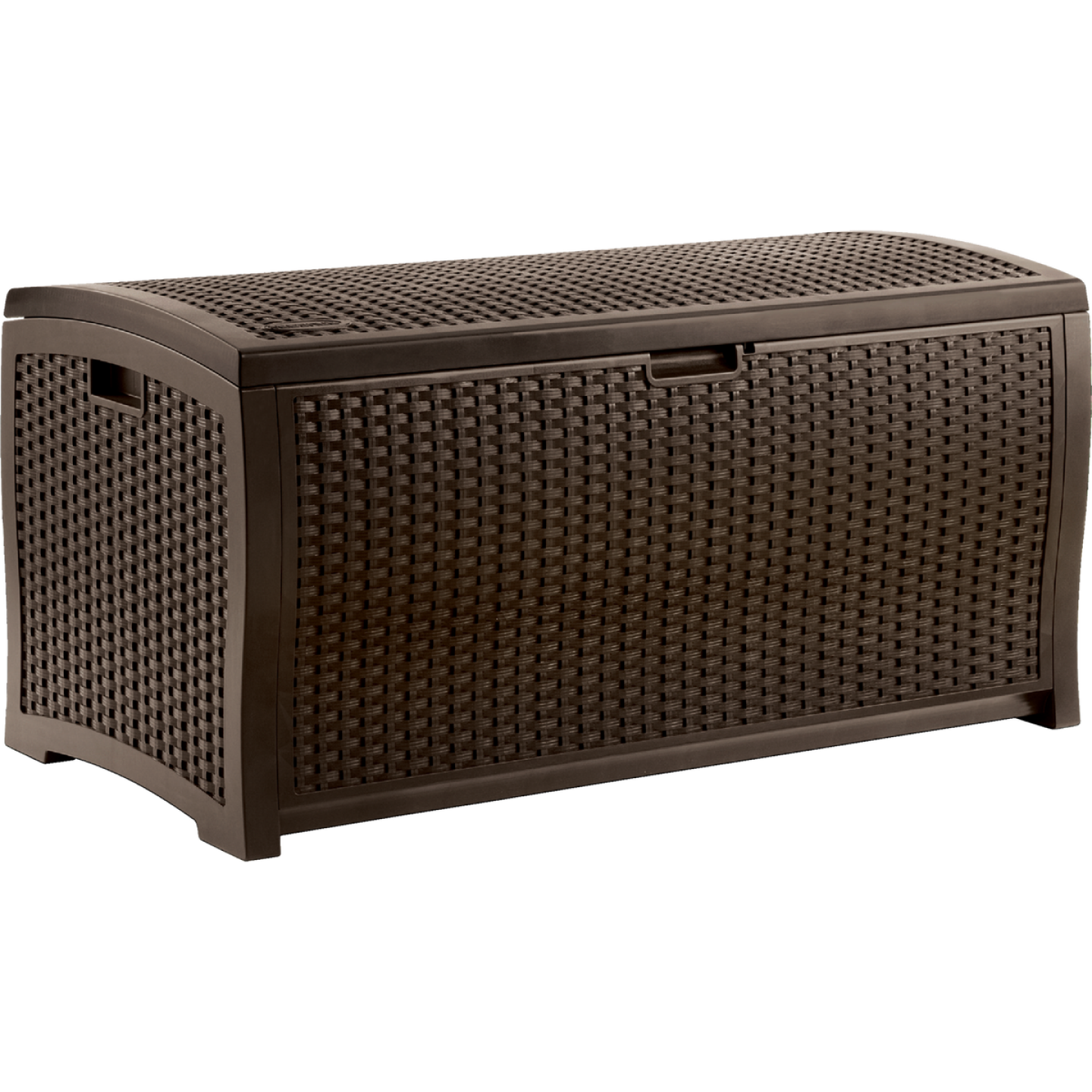 Suncast 99 Gal. Resin Wicker Java Deck Box Image 1