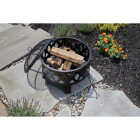 Outdoor Expressions 26 In. Antique Bronze Deep Bowl Steel Firepit Image 3