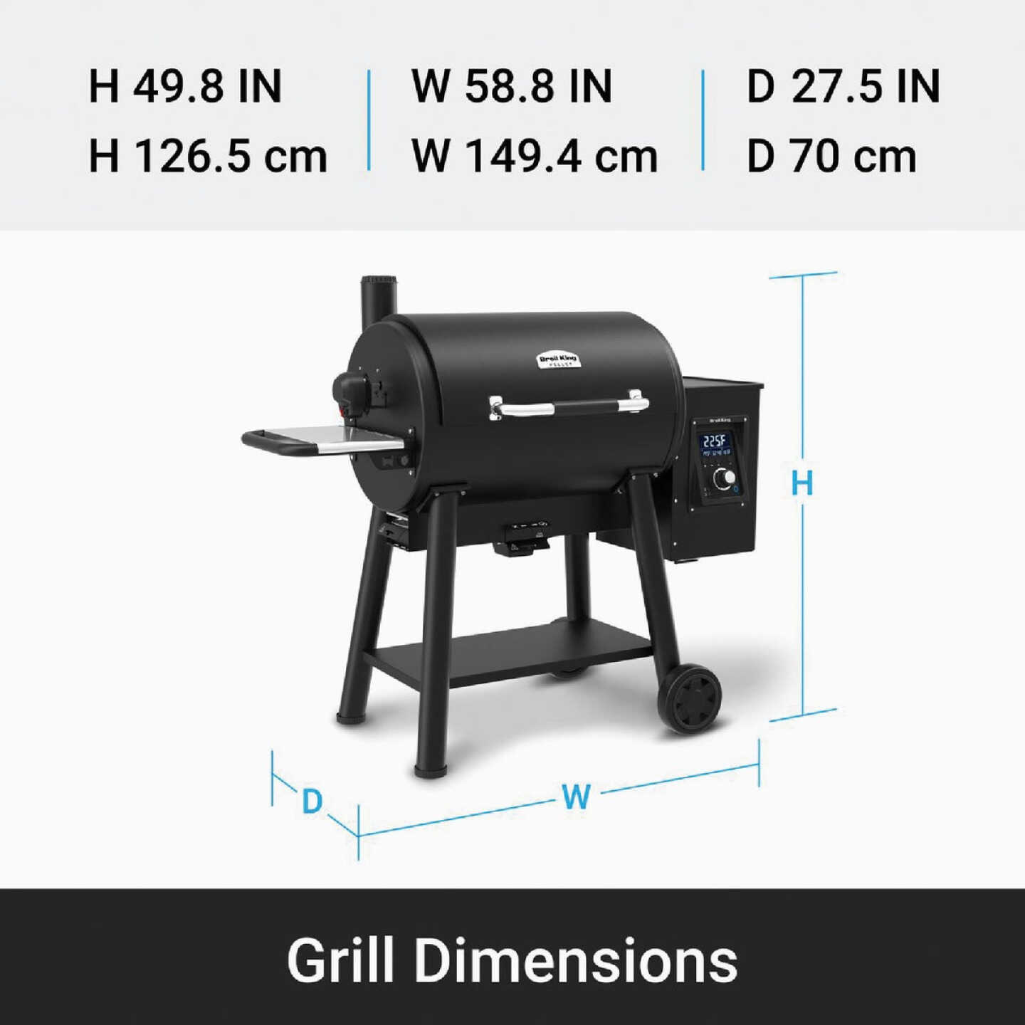 Broil King Regal Pellet 500 Black 865 Sq. In. Grill Image 3