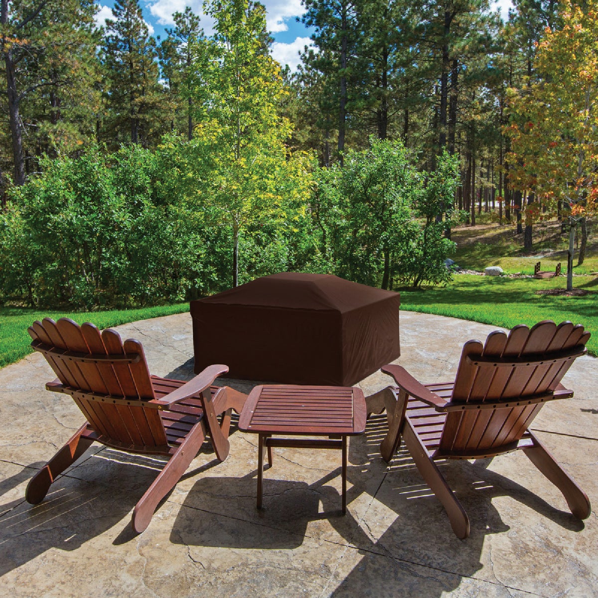 Backyard Basics 38 In. Square Firepit Cover Image 2