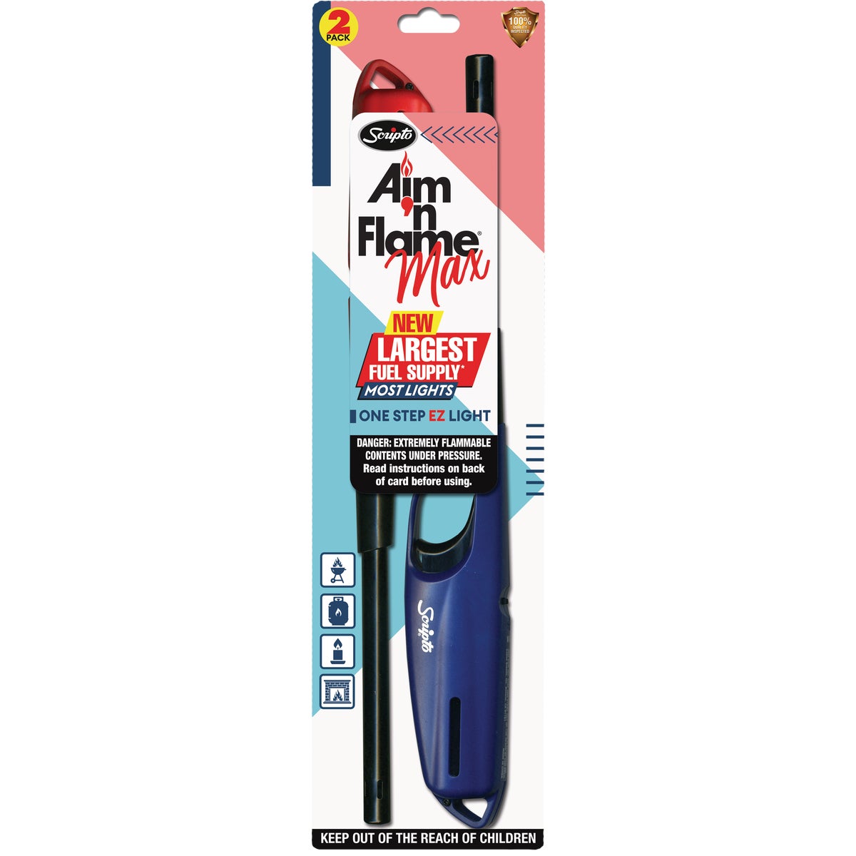 Scripto Aim n' Flame Max Utility Lighter (2-Pack)