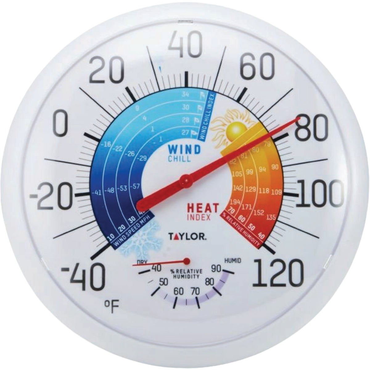 Taylor 13.25 In. Indoor/Outdoor Thermometer/Hygrometer/Wind Chill