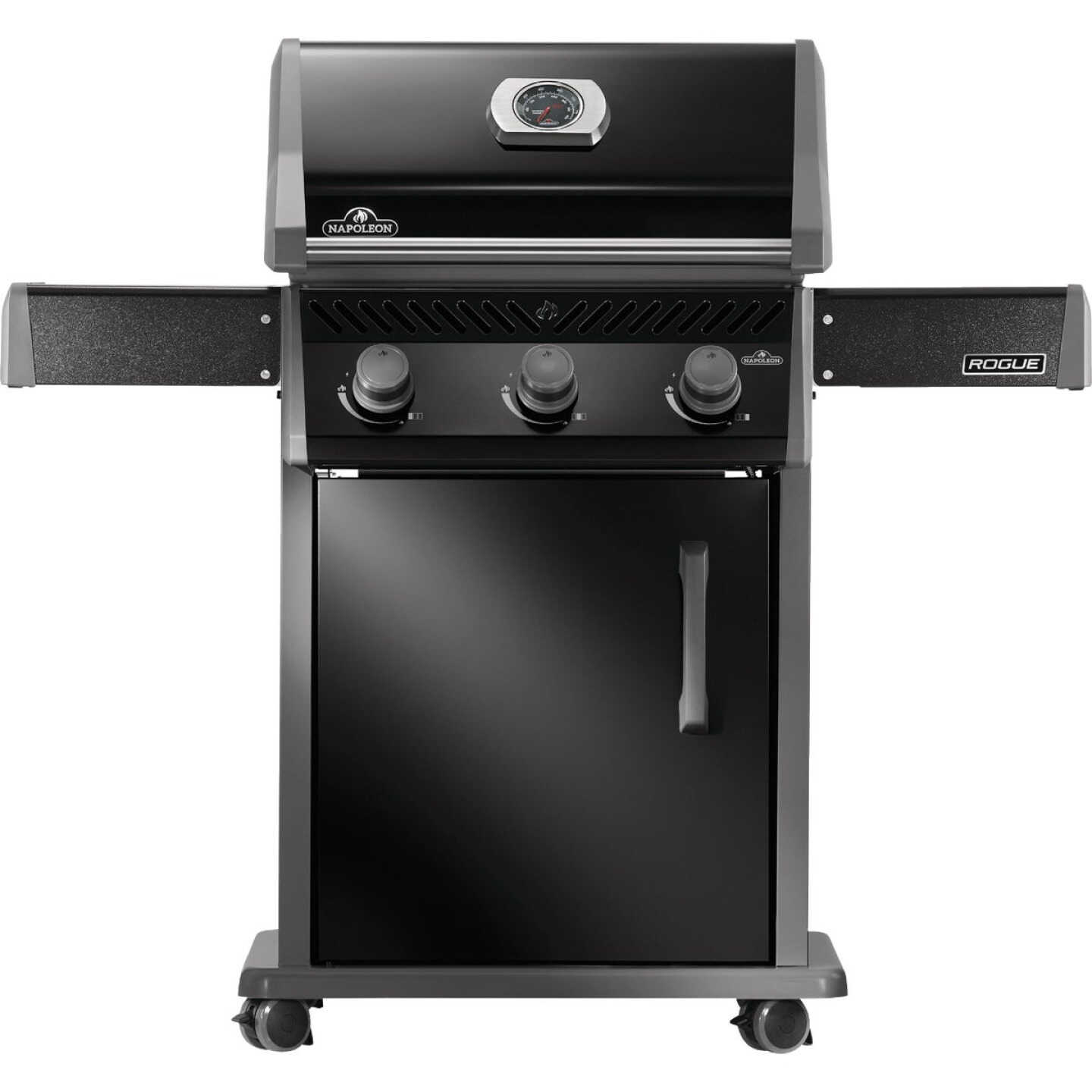 Napoleon Rogue 425 3-Burner with Cast Iron Grids LP Gas Grill, Black Image 1