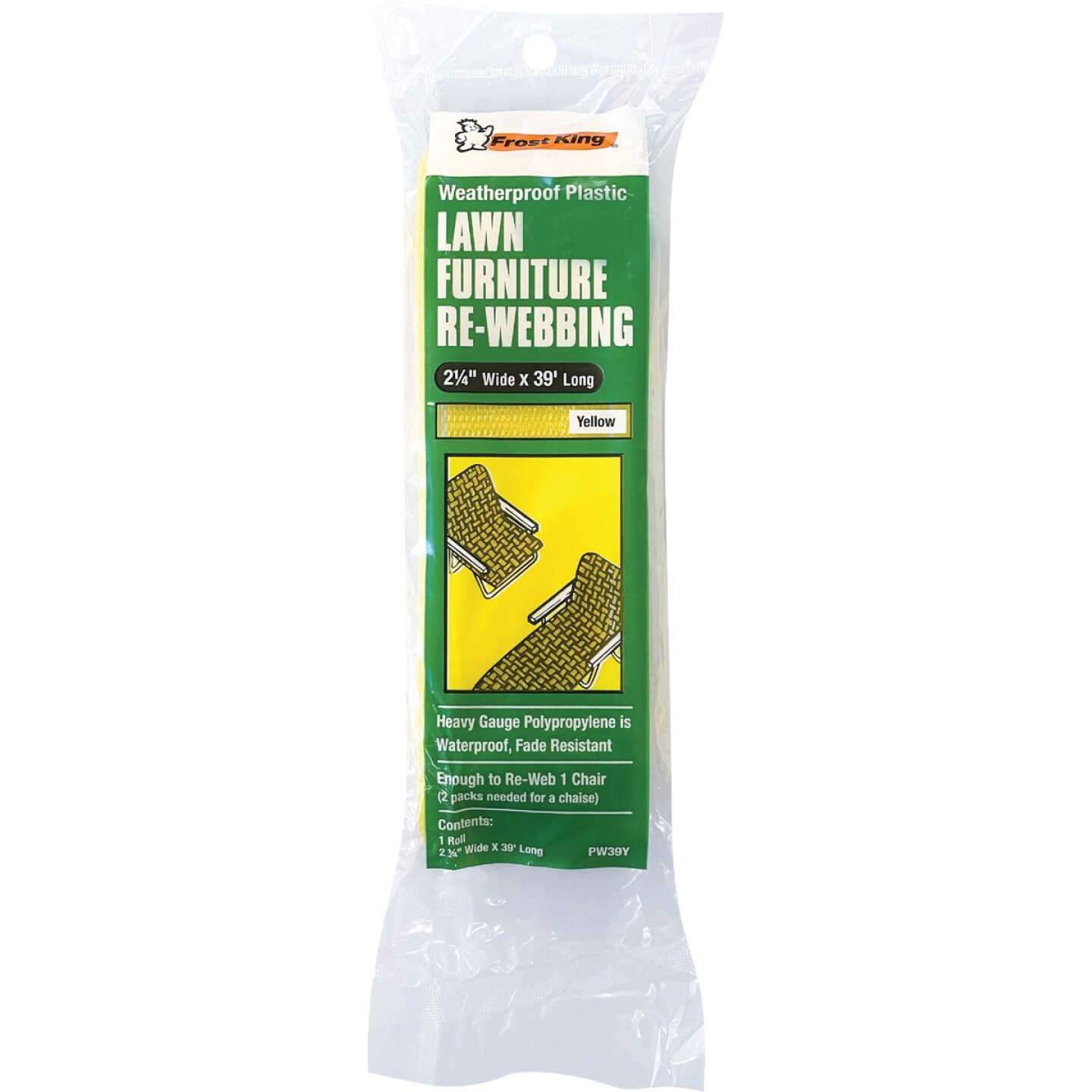 Frost King Yellow 39 Ft. L. Outdoor Chair Webbing Image 3