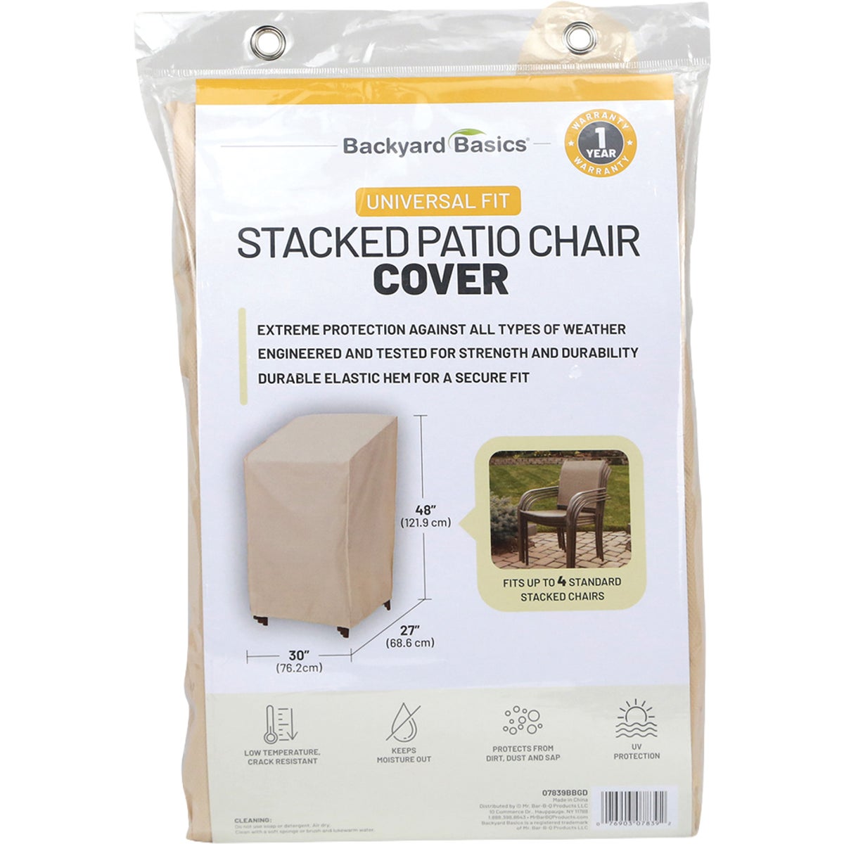 Backyard Basics Stacking Chair Cover Image 3