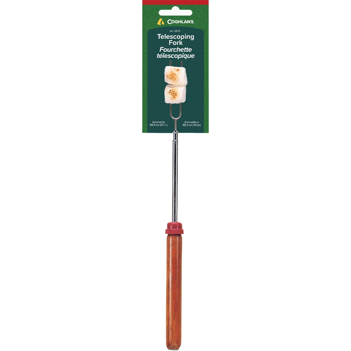 Coghlans 6.5 In. to 34 In. Telescoping Chrome-Plated Metal Hot Dog Fork
