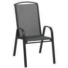 Windsor Collection Black Steel Sling Stacking Chair Image 1