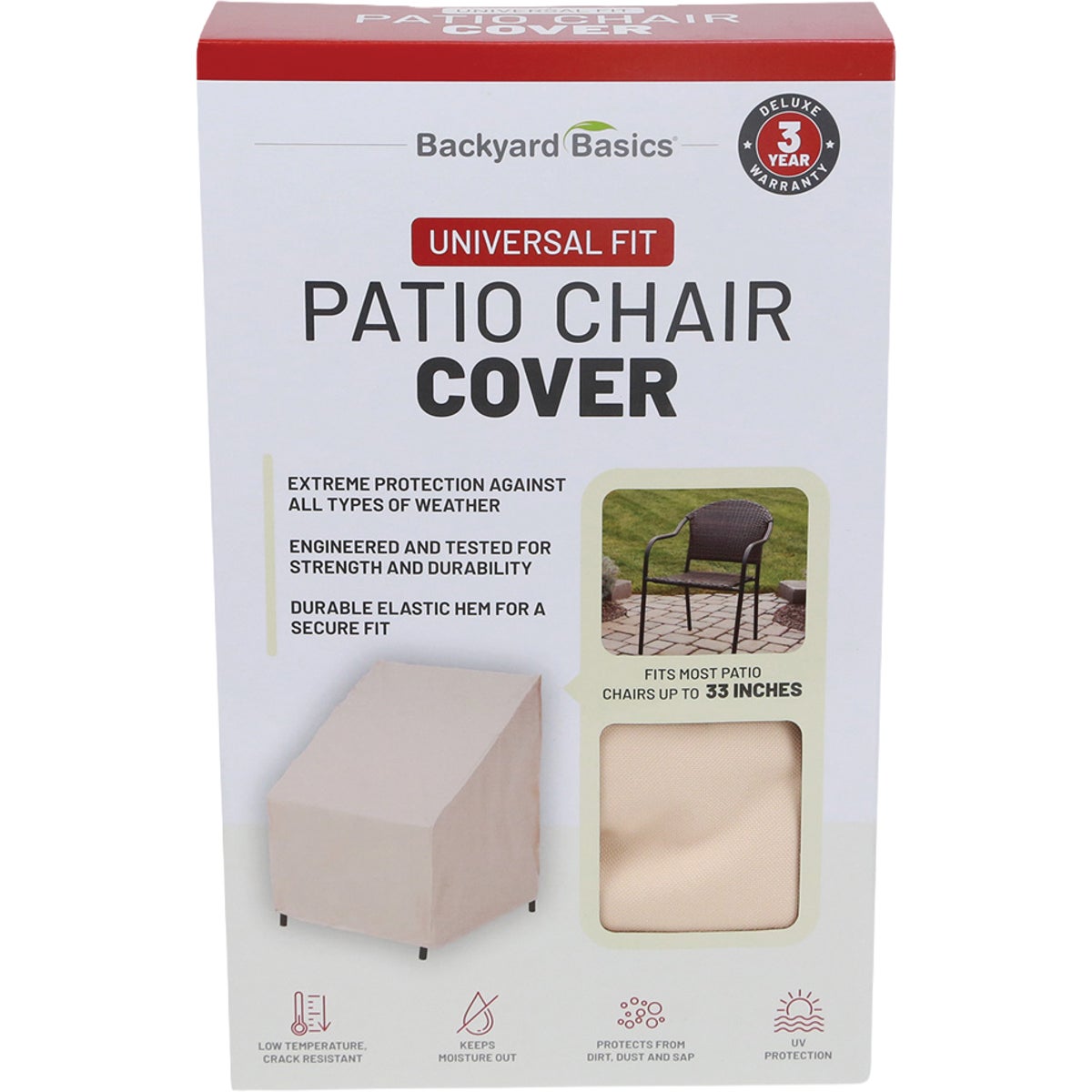 Backyard Basics Poly Patio Chair Cover Image 3