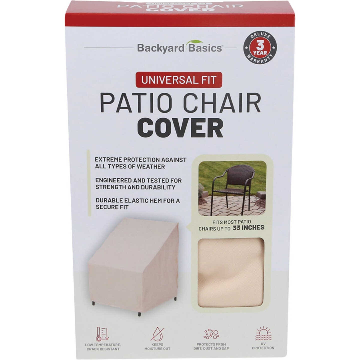 Backyard Basics Poly Patio Chair Cover Image 3