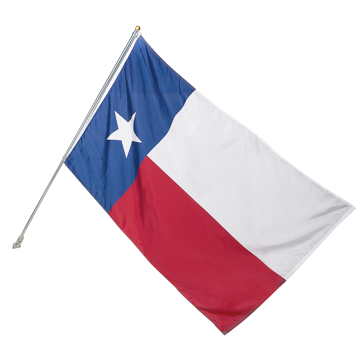 Valley Forge 3 Ft. x 5 Ft. Polycotton Texas State Flag & 6 Ft. Pole Kit
