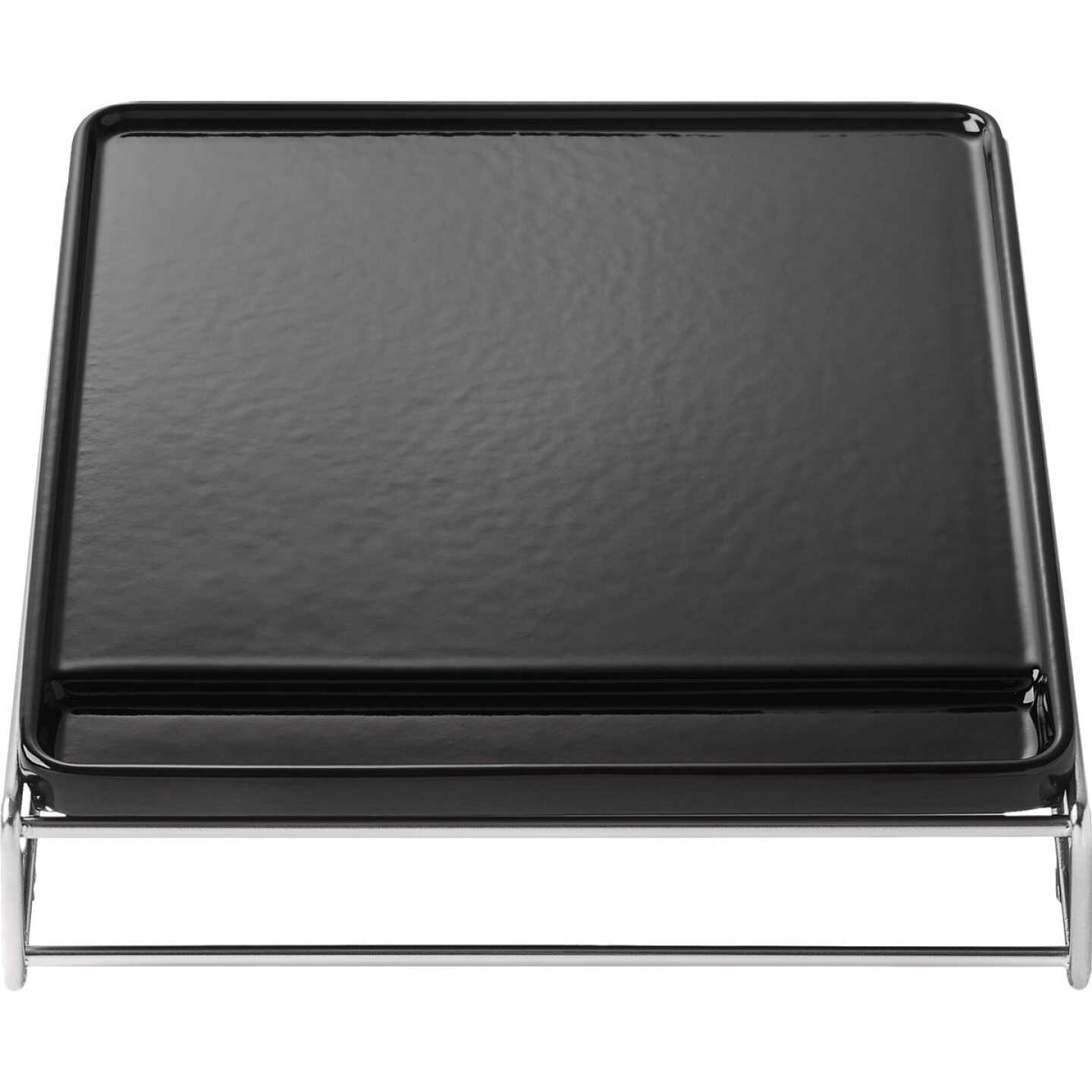 Napoleon 9 In. W. x 10.6 In. Porcelain-Enameled Cast Iron Griddle with Stainless Steel Rack Image 1
